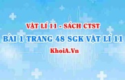 Bài 1 trang 48 SGK Vật lí 11 Chân trời sáng tạo